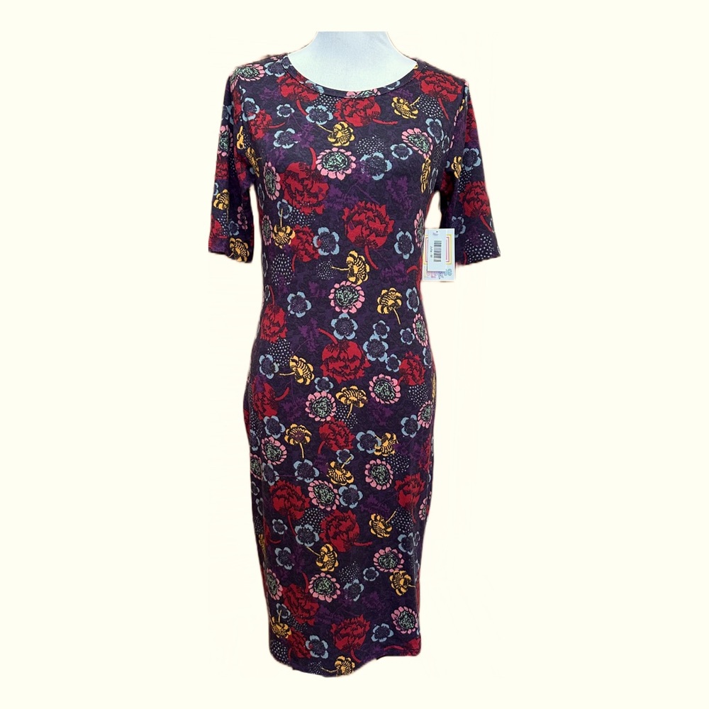 LuLaRoe Julia Floral Dress Size M